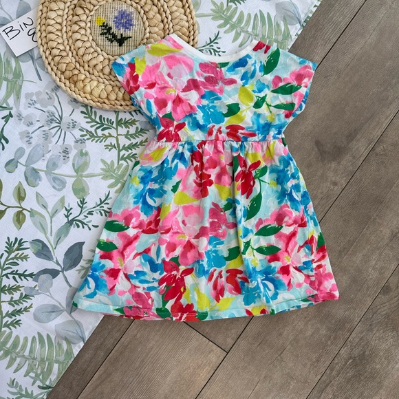 *Play Condition* Old Navy Toddler Girl’s Colorful Floral Casual Dress - Picture 12 of 15
